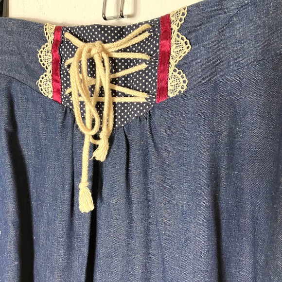 Vintage 70s Gunne Sax Corset Midi Skirt XS/S - Picture 3 of 8